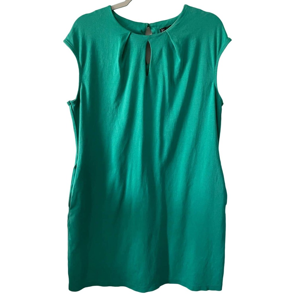 New York and Co NYC Green Cap Sleeve Dress Size XL